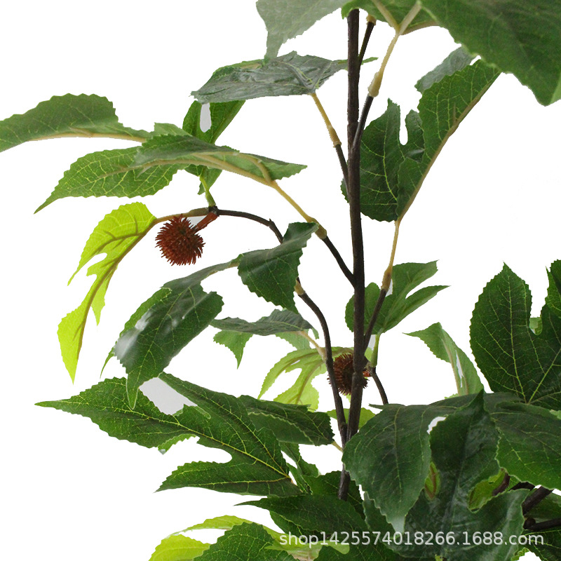 Artificial Plant Tree Branches Peach Tree 0.9 M Single Stem Leaf Valley Leaves Shooting Landscape Engineering Factory Sales