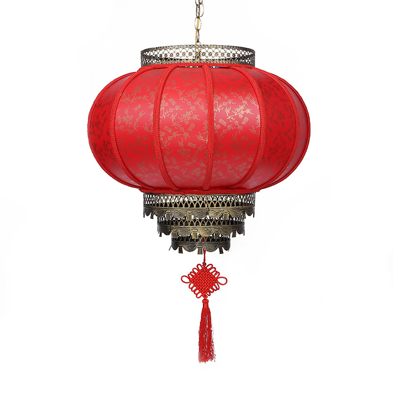 Spring Festival Lantern Chinese Style Festive Red Wedding Housewarming Villa New House GD Gate Balcony Decoration Rotating Light