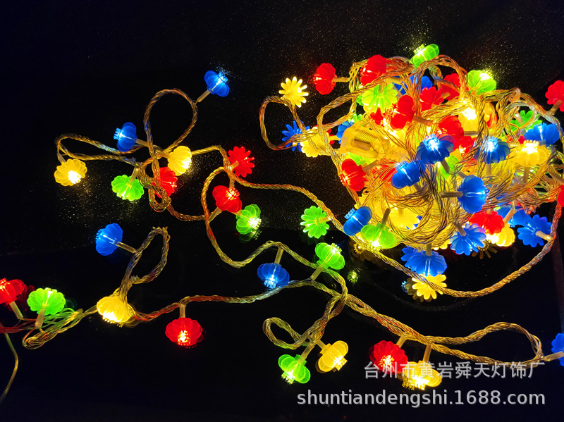 LED Colored Lamp Flashing Light Luminous Red Lantern String Starry Spring Festival Lighting Chain Decoration Chinese Knot Lamp for New Year and New Year