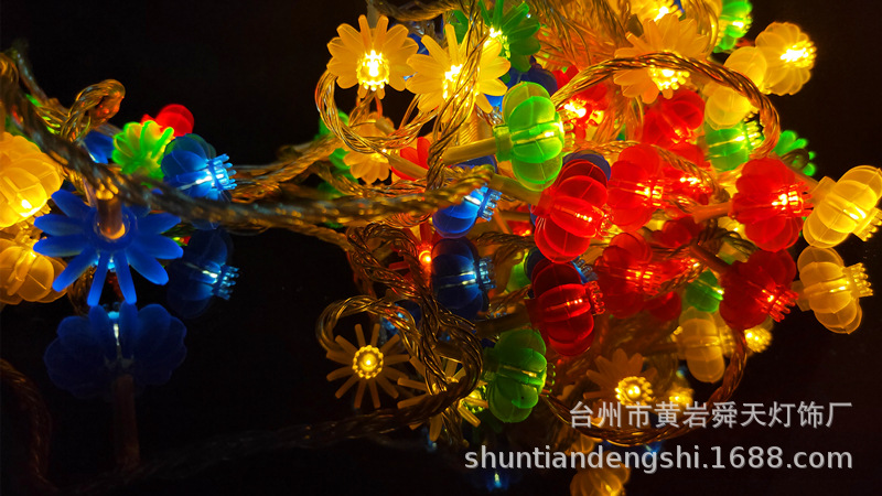 LED Colored Lamp Flashing Light Luminous Red Lantern String Starry Spring Festival Lighting Chain Decoration Chinese Knot Lamp for New Year and New Year