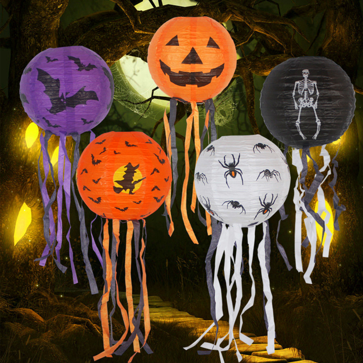 Halloween Pumpkin Chinese Lantern Ghost Festival Haunted House Venue Layout Props Portable Lamp Hanging Luminous Lantern Pendant Halloween Pumpkin Chinese Lantern Ghost Festival Haunted House Venue Layout Props Portable Lamp Hanging Luminous Lantern Pendant