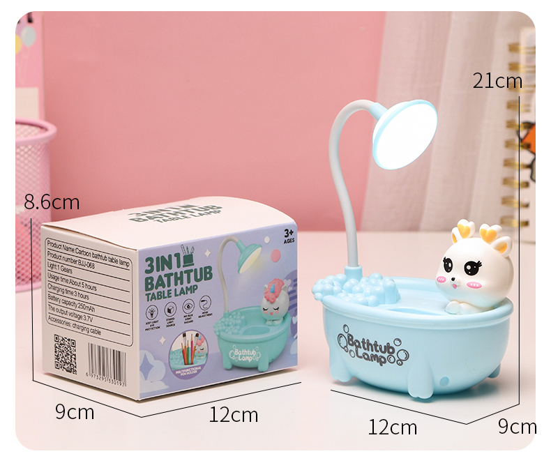 Factory Direct Sales Bathtub Creative Cartoon Desk Lamp USB Charging Small Night Lamp Multi-Function Mobile Phone Holder Cubby Lamp Factory Direct Sales Bathtub Creative Cartoon Desk Lamp USB Charging Small Night Lamp Multi-Function Mobile Phone Holder Cubby Lamp