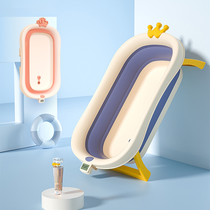 Baby Crown Bathtub with Thermometer Baby Crown Bathtub with Thermometer