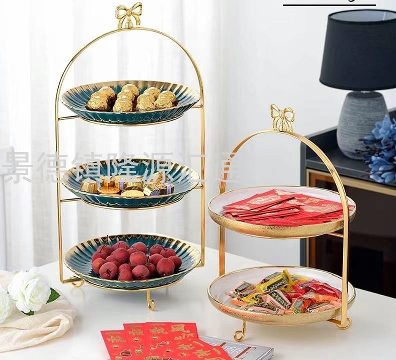 European-Style Ceramic Nut Plate Divided Fruit Plate Petals Dried Fruit Tray Living Room Restaurant Ideas Cake Plate