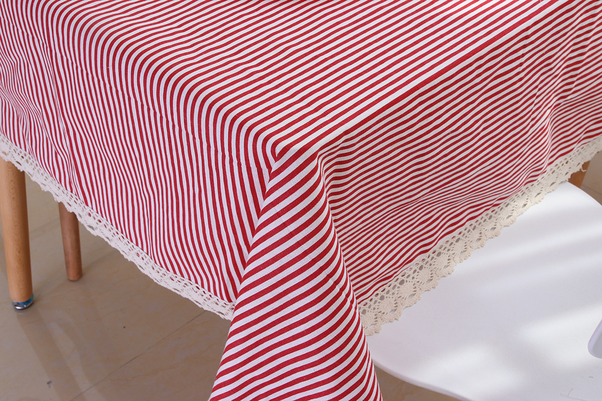 Taobao direct new cloth art cotton and linen striped tablecloth fashion simple table cloth factory home custom wholesale Taobao direct new cloth art cotton and linen striped tablecloth fashion simple table cloth factory home custom wholesale