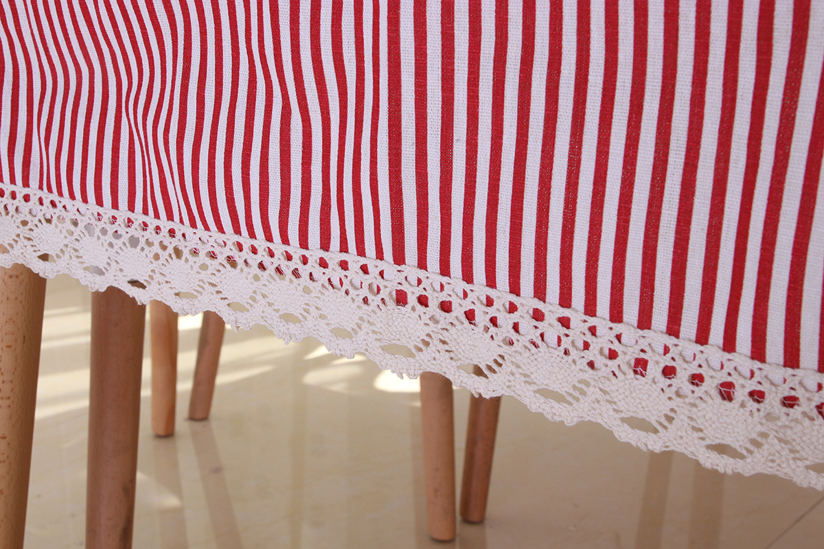 Taobao direct new cloth art cotton and linen striped tablecloth fashion simple table cloth factory home custom wholesale Taobao direct new cloth art cotton and linen striped tablecloth fashion simple table cloth factory home custom wholesale