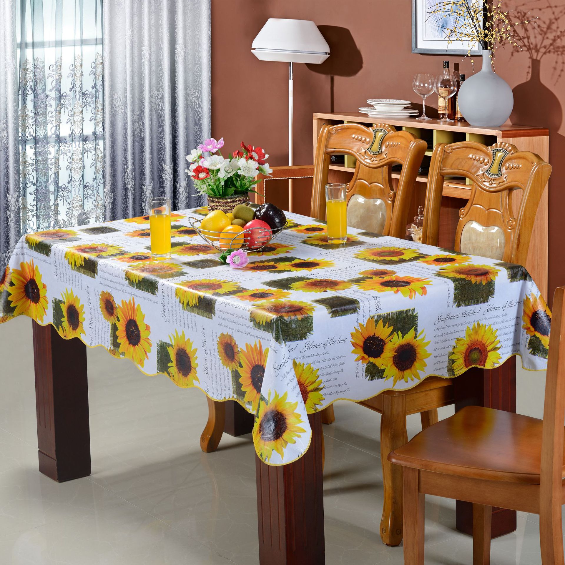 PVC Small Fresh Tablecloth Simple Modern Literary Nordic Newspaper Tablecloth Coffee Table Dining Table Fabric Rectangular Table Mat