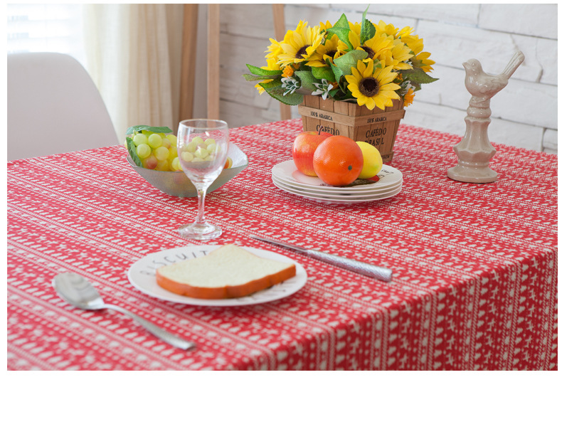 Fawn Japanese cotton linen small fresh tablecloth tablecloth
