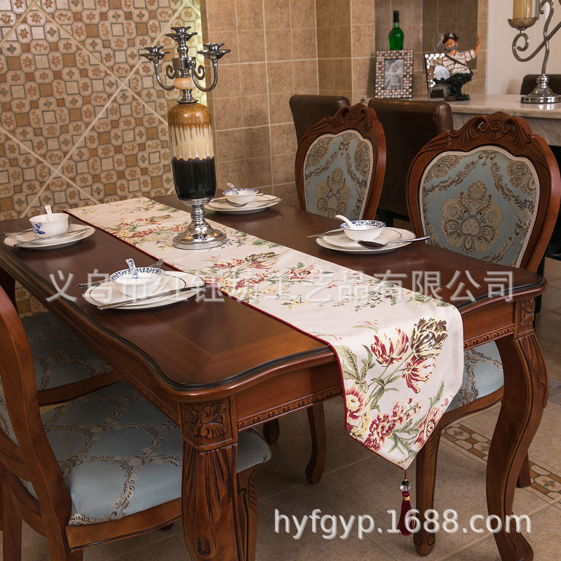 Pastoral Table Runner American Style Luxury High-End Modern TV Cabinet Simple Cloth Chinese Tablecloth Tea Table Flag Bed Runner