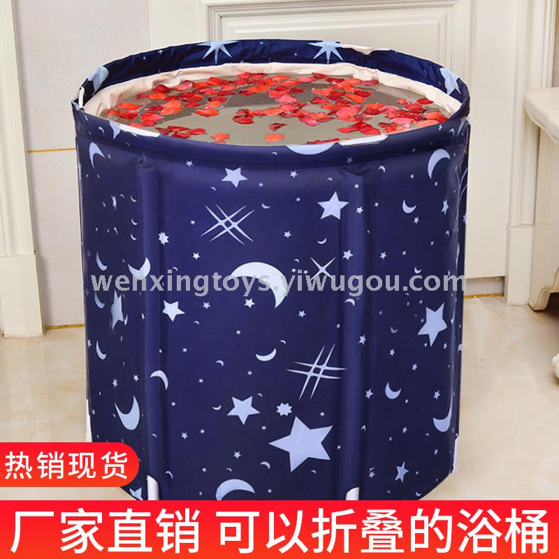 Web celebrity bubble tub adult foldable bath tub household bathtub tub large thickening sweat steam