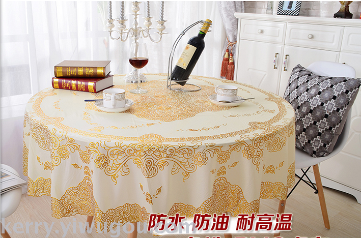 PVC lace hollow out hot stamping silver high - grade table cloth plastic hollow table tablecloth .
