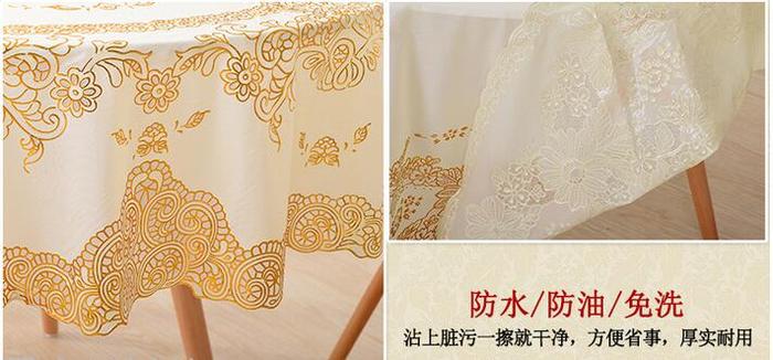 PVC lace hollow out hot stamping silver high - grade table cloth plastic hollow table tablecloth .