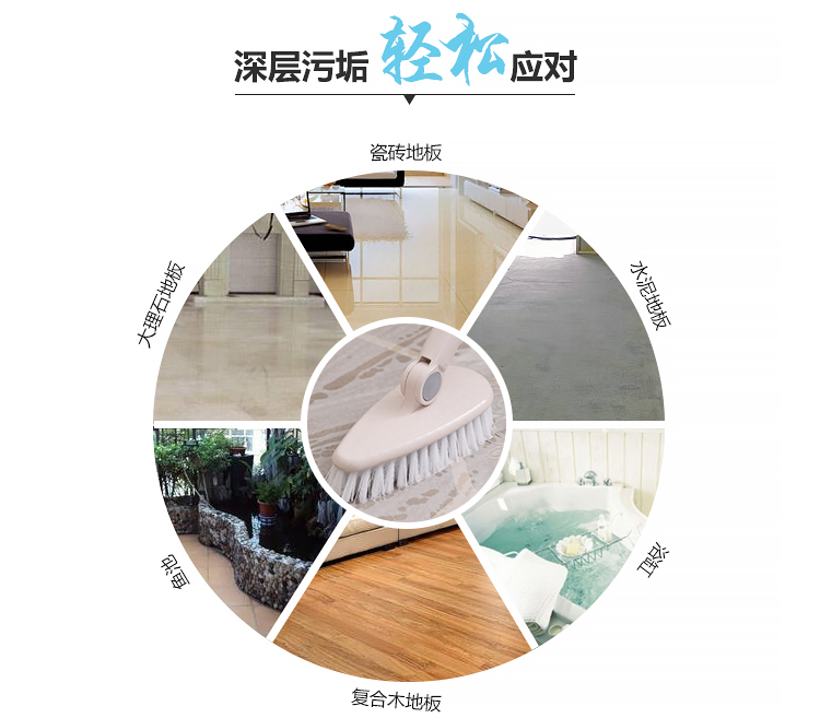 Floor Brush Home Bathroom Scrubbing Brush Cleaning Brush Scrubbing Brush Bathroom Bathtub Tile Cleaning Brush