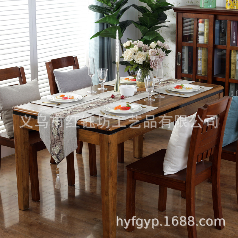 Table Runner New Chinese Zen Cotton Linen Modern Simple Dining Table Flag Tea Table Flag Tablecloth Towel Strip Decorative Cloth Chinese Style