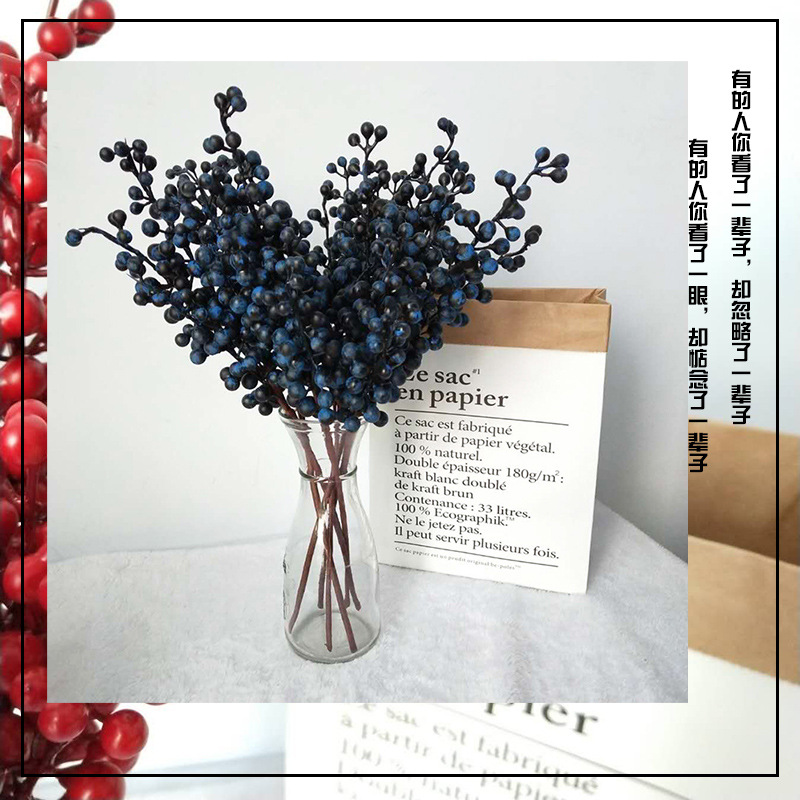 Simulation 5 Fork Berry Red Bean Branch Fortune Fruit Foam Chinese Hawthorn Pulp Berry Real Shooting Props Simulation 5 Fork Berry Red Bean Branch Fortune Fruit Foam Chinese Hawthorn Pulp Berry Real Shooting Props