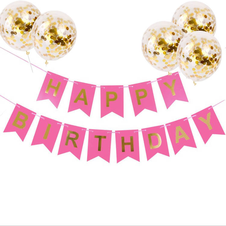 Cross-Border 5 Sequin Balloons + Gilding Birthday Flag String Suit Happy Birthday Birthday Letter Bunting Cross-Border 5 Sequin Balloons + Gilding Birthday Flag String Suit Happy Birthday Birthday Letter Bunting