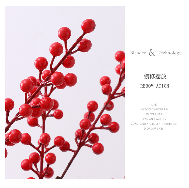 Simulation 5 Fork Berry Red Bean Branch Fortune Fruit Foam Chinese Hawthorn Pulp Berry Real Factory Wholesale Shooting Props Berry Simulation 5 Fork Berry Red Bean Branch Fortune Fruit Foam Chinese Hawthorn Pulp Berry Real Factory Wholesale Shooting Props Berry