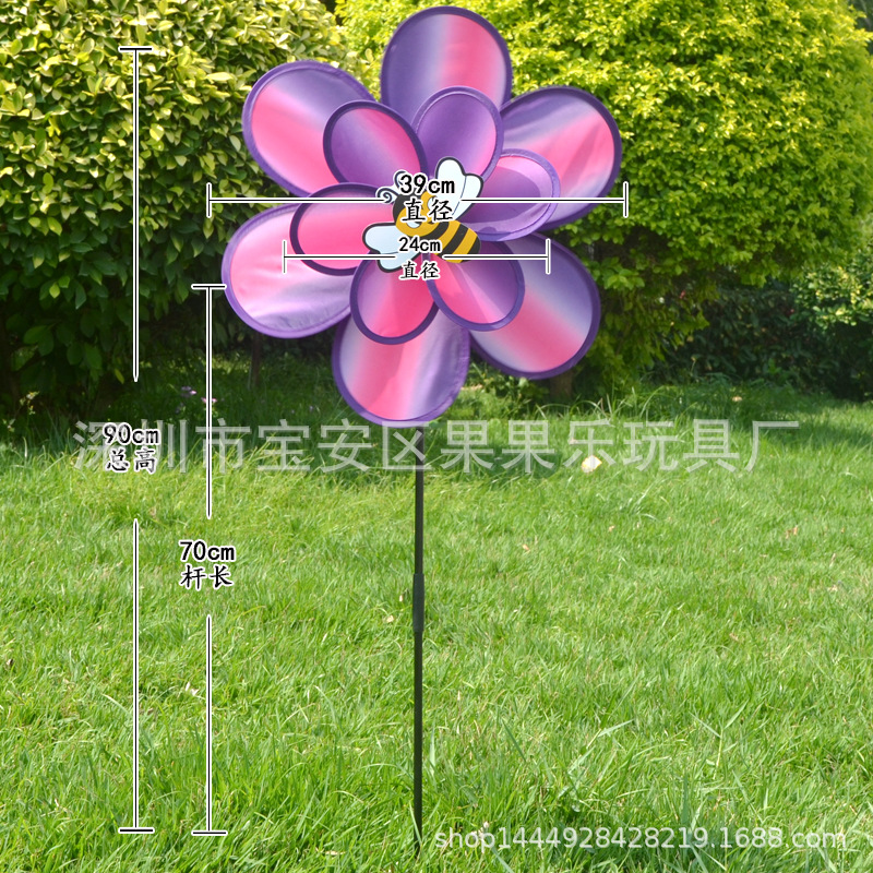 Double-Layer Sequined Windmill Cartoon Colorful Children's Park Stall Night Market Toy Six-Color Cloth Double-Layer Flag Windmill Double-Layer Sequined Windmill Cartoon Colorful Children's Park Stall Night Market Toy Six-Color Cloth Double-Layer Flag Windmill
