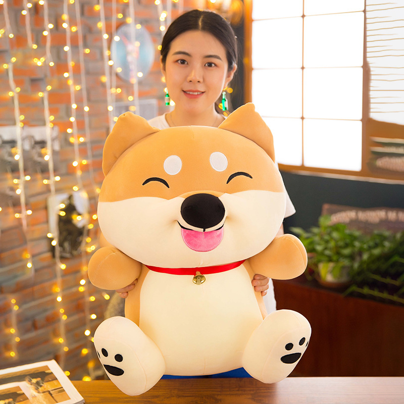 Plush Toy New 2020 Christmas Cartoon software sitting dog Plush Toy Fortune dog doll