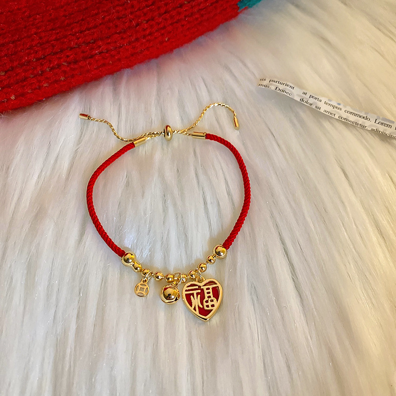 2021 New Year of the Year of the Tiger Red Rope Bracelet Female Woven Hand Strap Couple Fortune Red Chinese New Year Bracelet Female 2021 New Year of the Year of the Tiger Red Rope Bracelet Female Woven Hand Strap Couple Fortune Red Chinese New Year Bracelet Female
