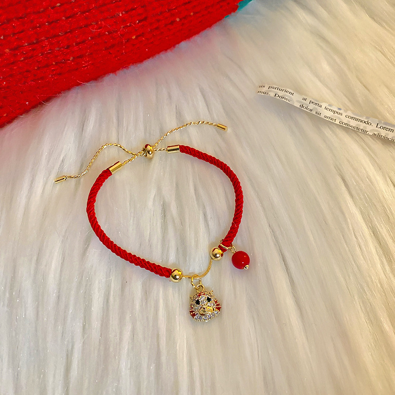 2021 New Year of the Year of the Tiger Red Rope Bracelet Female Woven Hand Strap Couple Fortune Red Chinese New Year Bracelet Female 2021 New Year of the Year of the Tiger Red Rope Bracelet Female Woven Hand Strap Couple Fortune Red Chinese New Year Bracelet Female