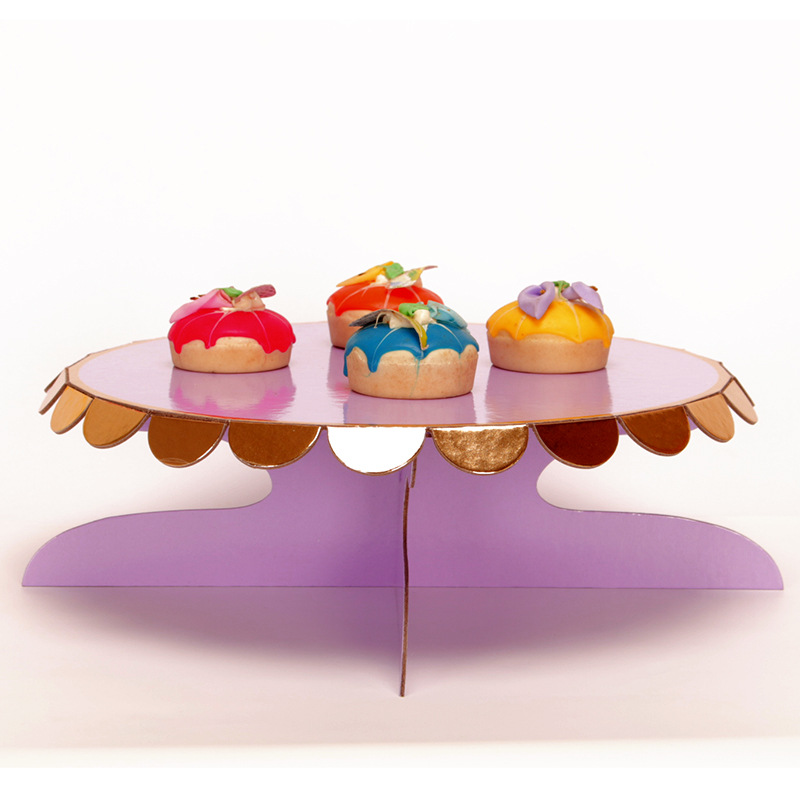 Factory Wholesale Single-Layer Paper Cake Rack Children's Birthday Party Dress up Disposable Pastry Dessert Shelves Factory Wholesale Single-Layer Paper Cake Rack Children's Birthday Party Dress up Disposable Pastry Dessert Shelves