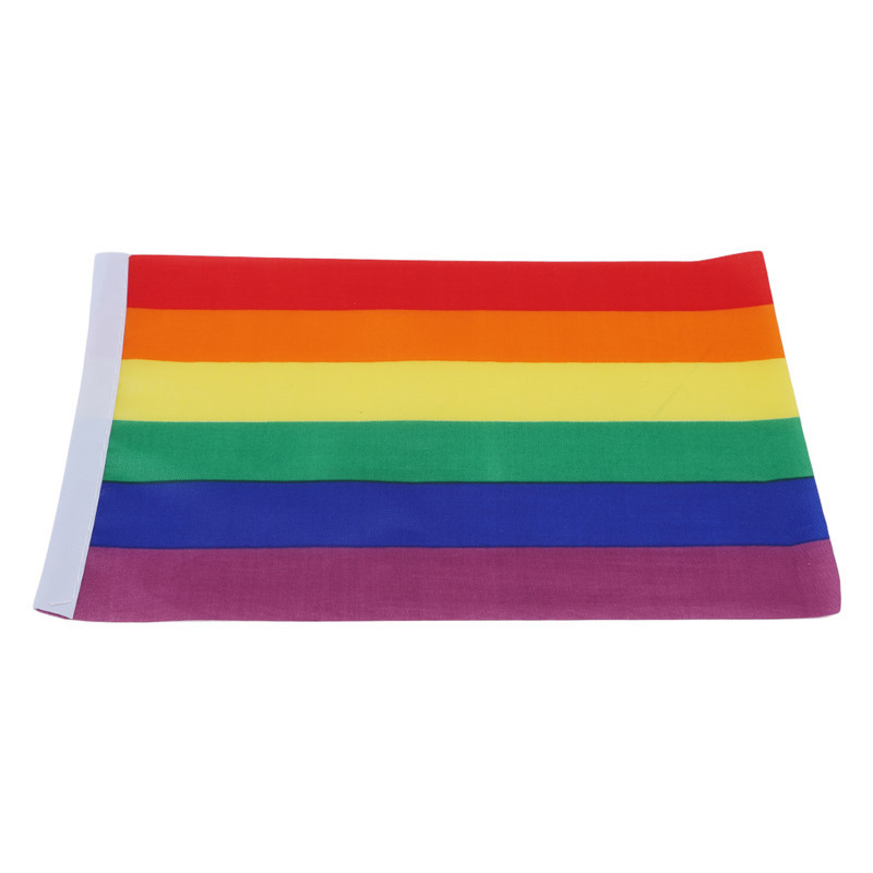 No 8 Rainbow Flag 14 21cm Hand Signal Flag Gay SixColor Flag Activity Parade Flag Spot