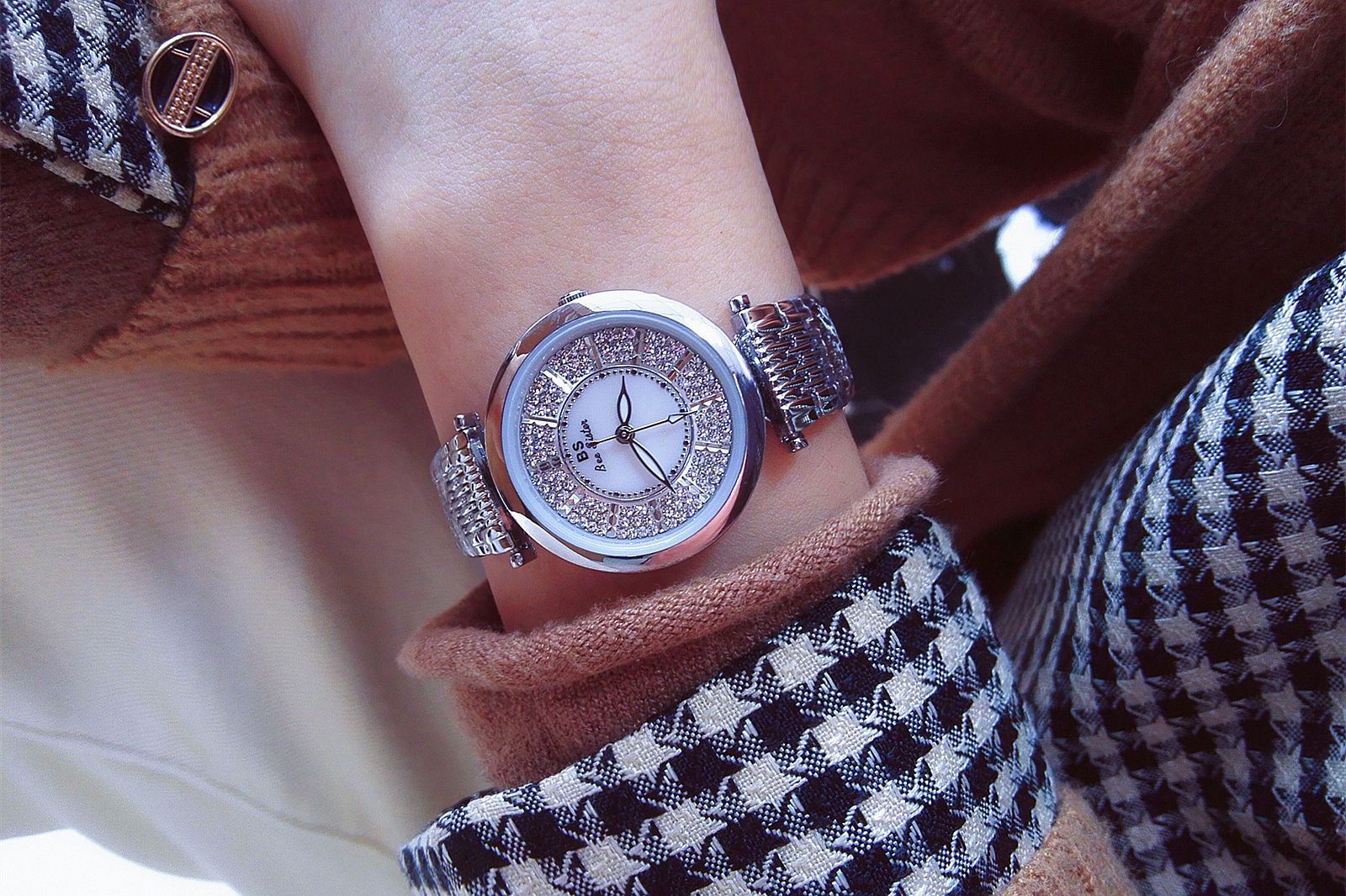 BS New Arrival Hot Sale Watch Factory Direct Sales Foreign Trade Linked List Customization Women's Watch Full of Diamonds One Piece Dropshipping Fa1547 BS New Arrival Hot Sale Watch Factory Direct Sales Foreign Trade Linked List Customization Women's Watch Full of Diamonds One Piece Dropshipping Fa1547
