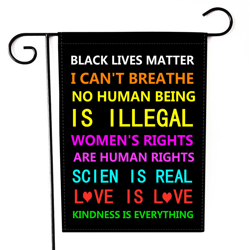 European and American Protest Flag Black Lives Matter I Can&#039;t Breathe Letters Garden Flag Election Flag