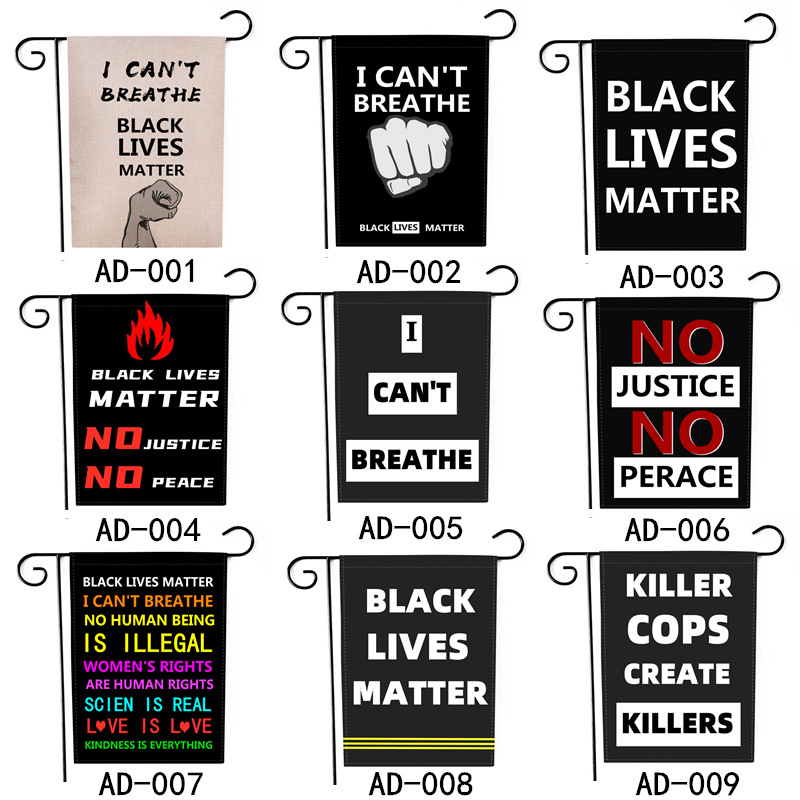 European and American Protest Flag Black Lives Matter I Can't Breathe Letters Garden Flag Election Flag European and American Protest Flag Black Lives Matter I Can't Breathe Letters Garden Flag Election Flag
