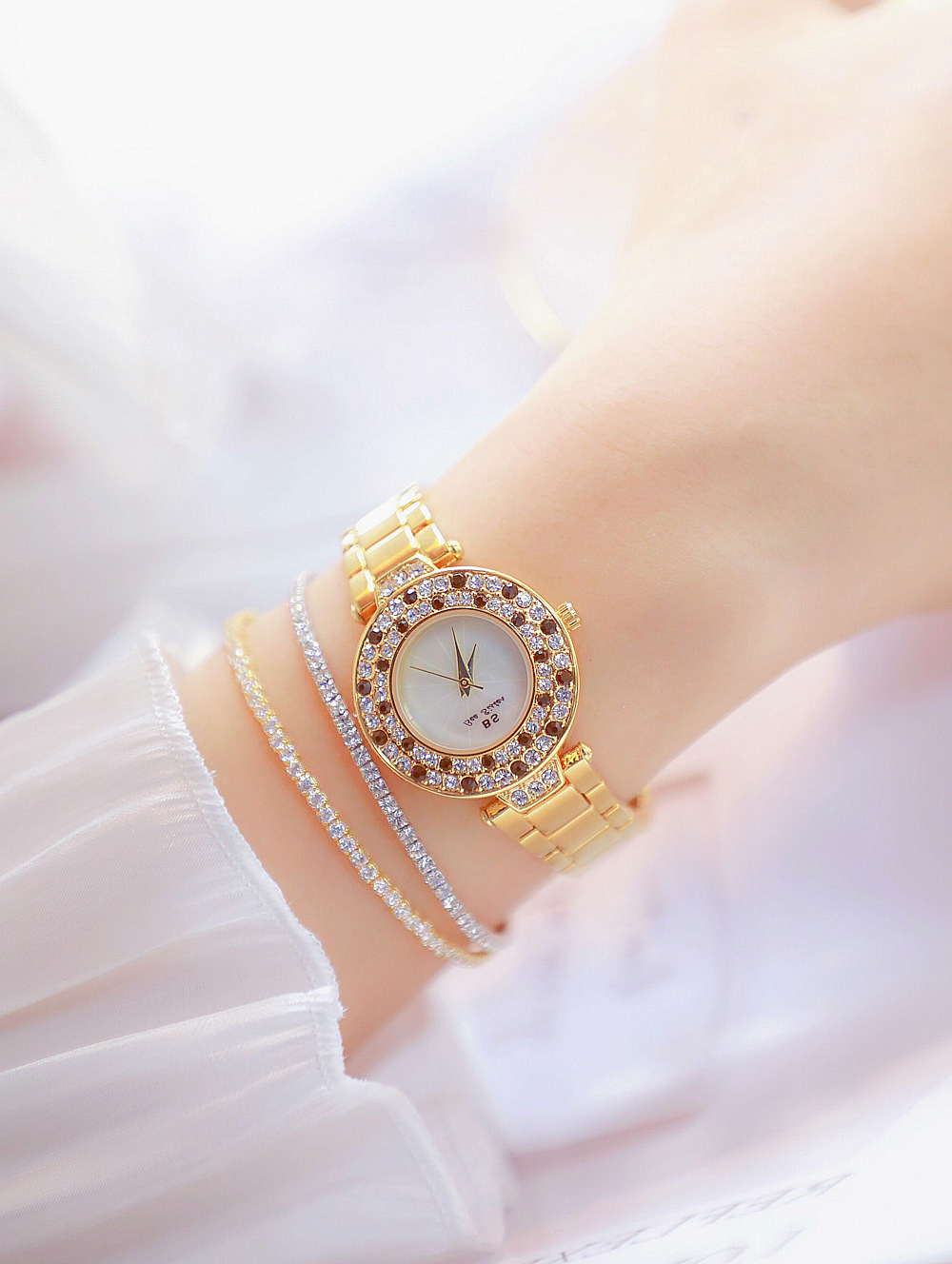 BS New Arrival Hot Sale Watch Factory Direct Sales Foreign Trade Linked List Customization Women's Watch Full of Diamonds Generation Fa1625 BS New Arrival Hot Sale Watch Factory Direct Sales Foreign Trade Linked List Customization Women's Watch Full of Diamonds Generation Fa1625