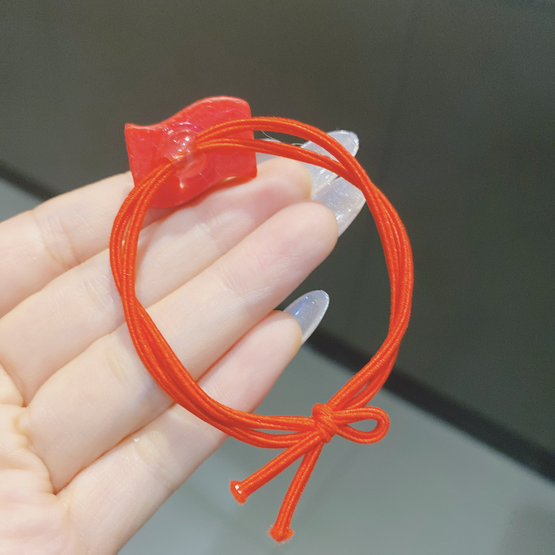 Barrettes the Five-Starred Red Flag Headband Chinese Red Rubber Band Five-Pointed Star Hair Rope Female Bangs National Day Headdress Barrettes the Five-Starred Red Flag Headband Chinese Red Rubber Band Five-Pointed Star Hair Rope Female Bangs National Day Headdress