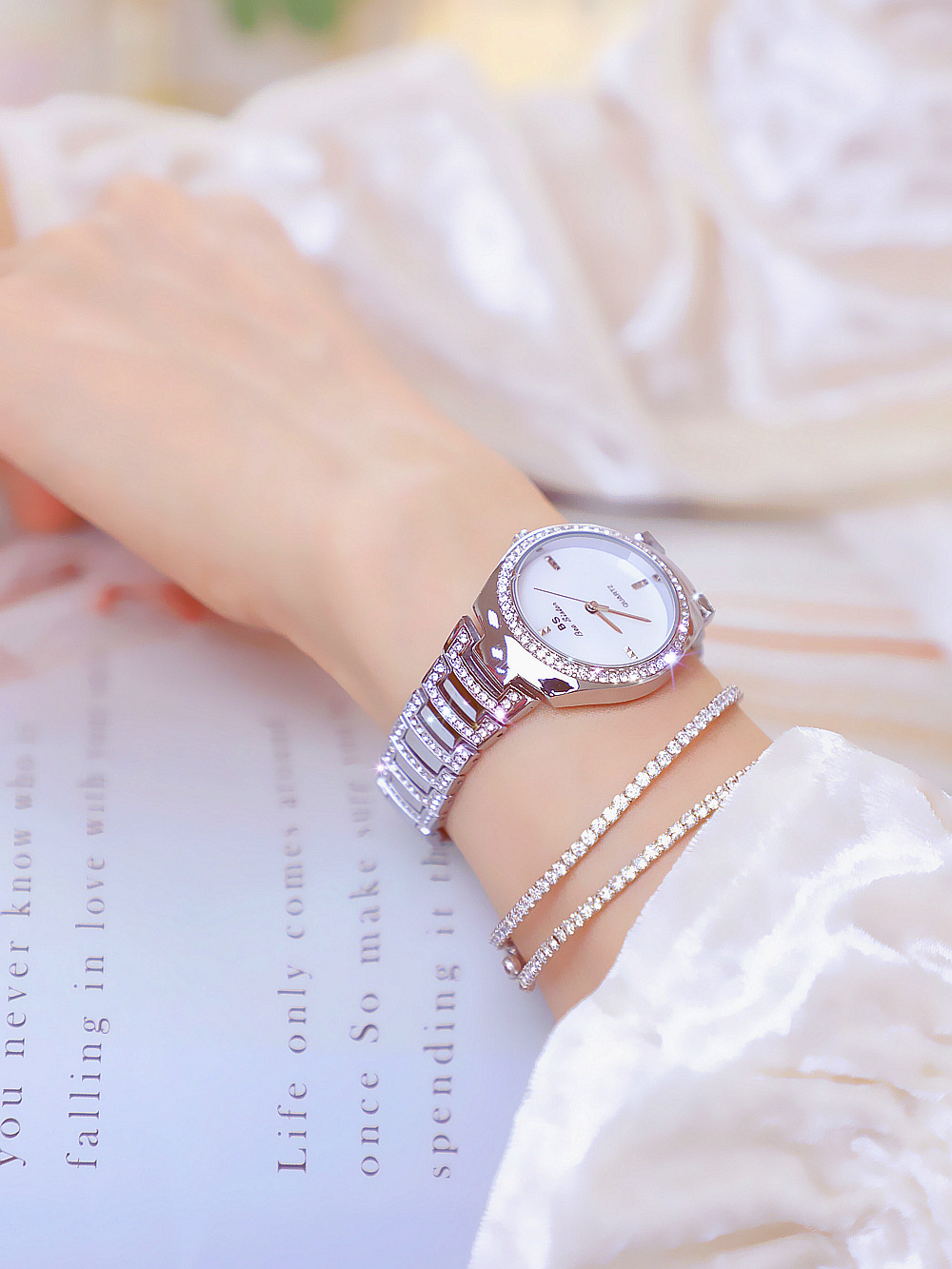 BS New Arrival Hot Sale Watch Factory Direct Sales Foreign Trade Linked List Customization Women's Watch Full of Diamonds One Piece Dropshipping Fa1641 BS New Arrival Hot Sale Watch Factory Direct Sales Foreign Trade Linked List Customization Women's Watch Full of Diamonds One Piece Dropshipping Fa1641