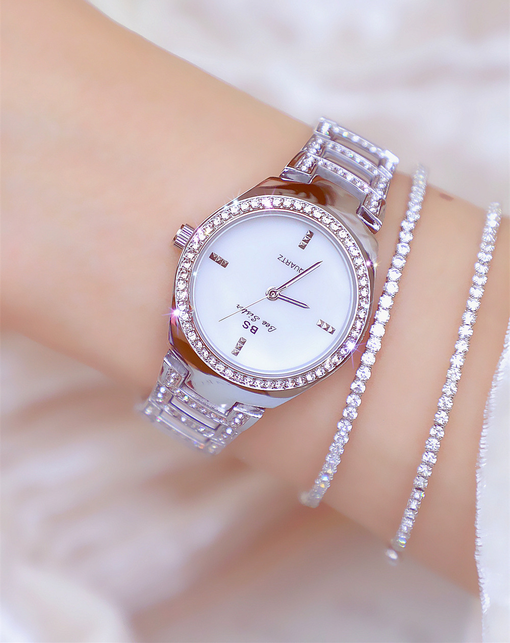 BS New Arrival Hot Sale Watch Factory Direct Sales Foreign Trade Linked List Customization Women's Watch Full of Diamonds One Piece Dropshipping Fa1641 BS New Arrival Hot Sale Watch Factory Direct Sales Foreign Trade Linked List Customization Women's Watch Full of Diamonds One Piece Dropshipping Fa1641
