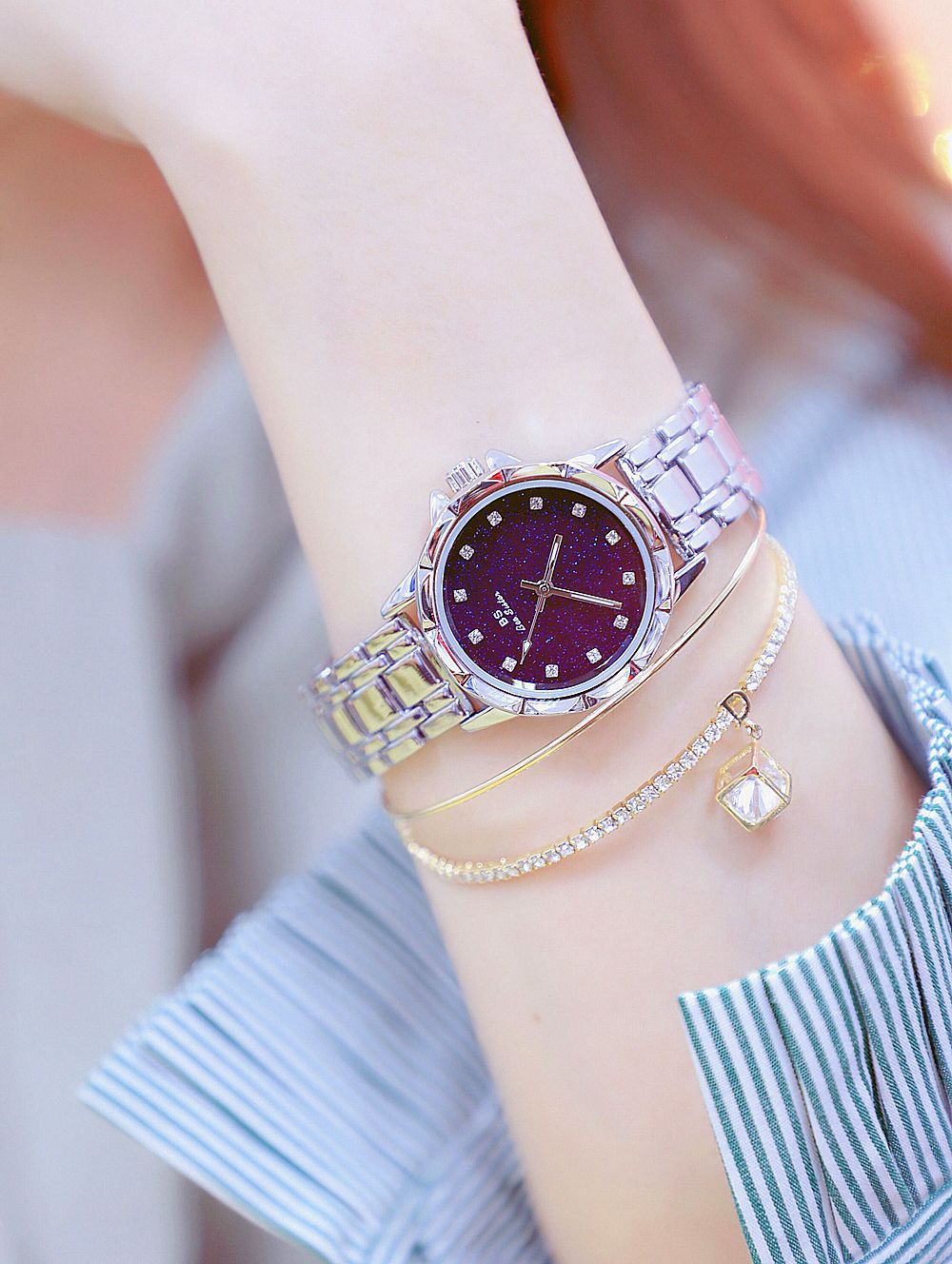 BS New Arrival Hot Sale Watch Factory Direct Sales Foreign Trade Linked List Customization Women's Watch Full of Diamonds New Hot Sale Fa1506 Starry Sky BS New Arrival Hot Sale Watch Factory Direct Sales Foreign Trade Linked List Customization Women's Watch Full of Diamonds New Hot Sale Fa1506 Starry Sky