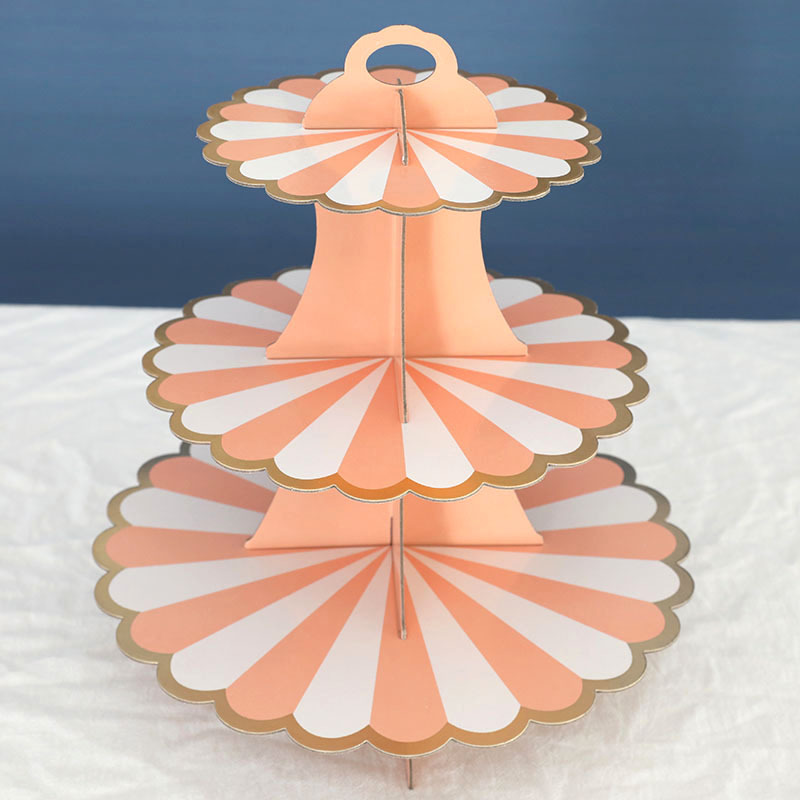 2021 New Disposable Multi-Layer Paper Cake Rack Birthday Party Supplies Three-Layer Gilding Cake Decoration 2021 New Disposable Multi-Layer Paper Cake Rack Birthday Party Supplies Three-Layer Gilding Cake Decoration