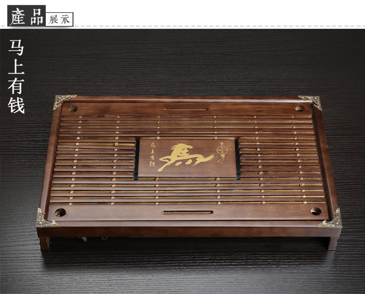 Tea Tray Household Kemu Small Number Drawer-Type Wooden Tea Set Tray Drainage Water Storage Solid Wood Tea Table Tea Tray Household Kemu Small Number Drawer-Type Wooden Tea Set Tray Drainage Water Storage Solid Wood Tea Table