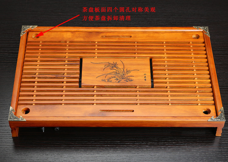 Tea Tray Household Kemu Small Number Drawer-Type Wooden Tea Set Tray Drainage Water Storage Solid Wood Tea Table Tea Tray Household Kemu Small Number Drawer-Type Wooden Tea Set Tray Drainage Water Storage Solid Wood Tea Table