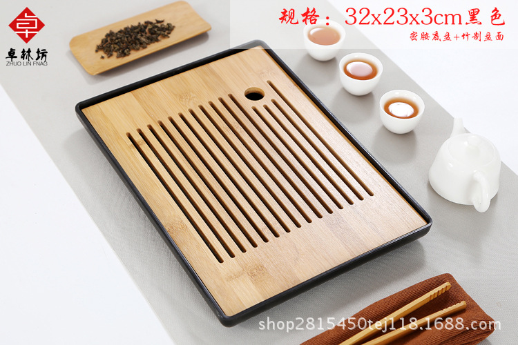 Japanese-Style Simple Dry Tea Tray Melamine Bamboo Small Tea Table Travel Tea Set Hotel Dry Tea Table Tray Wholesale