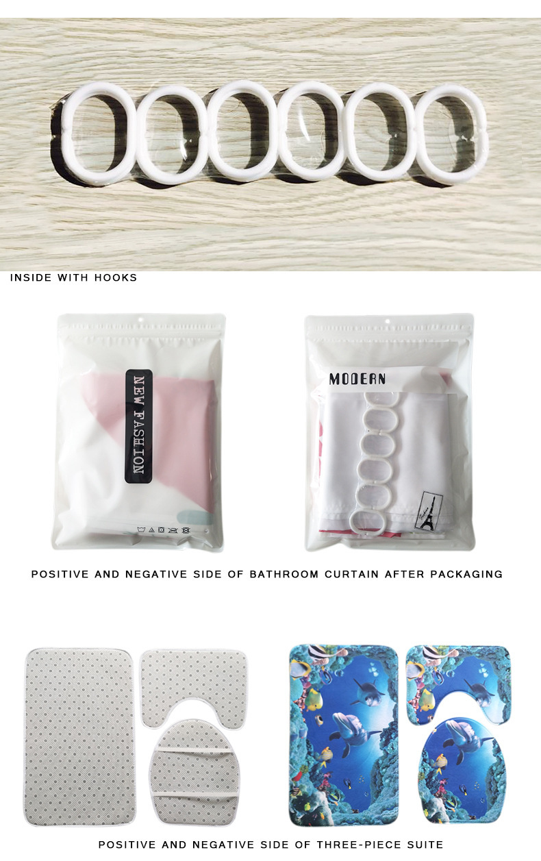 Abstract Bathroom Mats Combination 4 PCs Set Toilet Carpet Shower Room Mat Mat Cross-Border Delivery Abstract Bathroom Mats Combination 4 PCs Set Toilet Carpet Shower Room Mat Mat Cross-Border Delivery