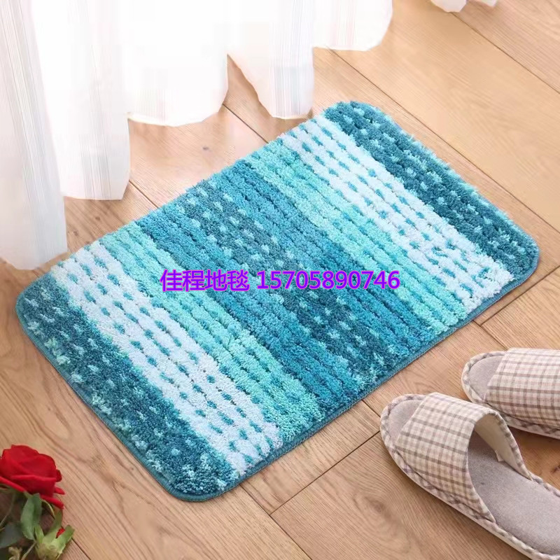 New TPR Bottom Rainbow Dot Flower Non-Slip Mat Microfiber Foot Mat Doormat Carpet Absorbent Non-Slip Mat Colorful  Mat