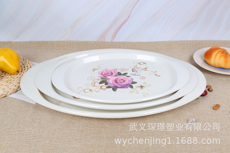 Factory Direct Imitation Environmental plate wholesale Hotel with food tray custom fruit plate bread tray