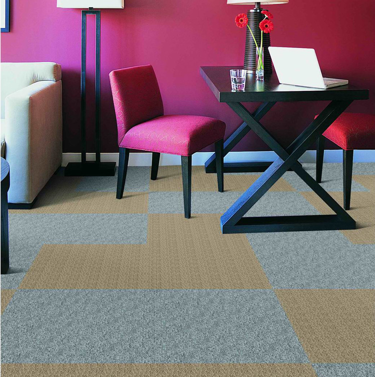 PVC plain square patchwork carpet of hotel combination floor MATS project carpet