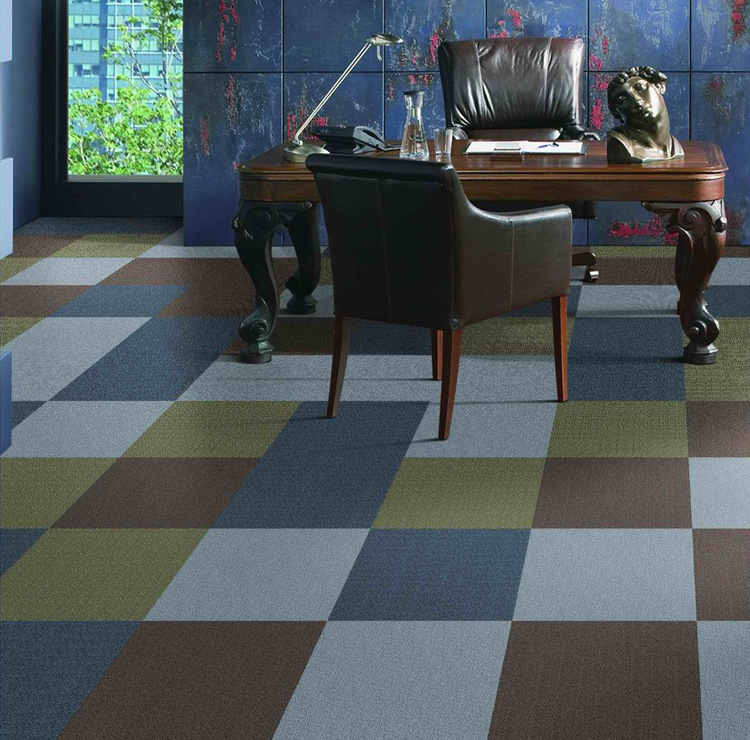 PVC plain square patchwork carpet of hotel combination floor MATS project carpet