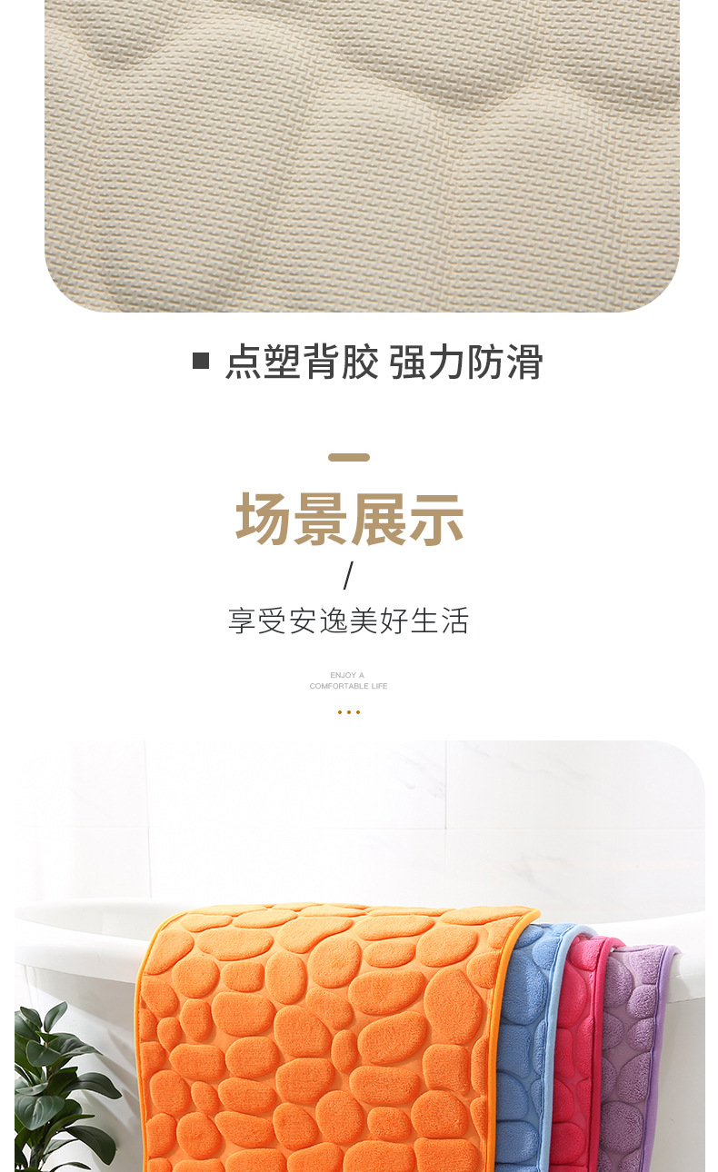 Memory Foam Absorbent Floor Mat Bathroom Bathroom Door Non-Slip Foot Mats Kitchen Door Mat Bedroom Carpet Bedside