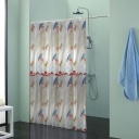 Thickened small curtain set bathroom hanging curtain waterproof mouldproof perforated toilet curtain cloth bath partition curtain