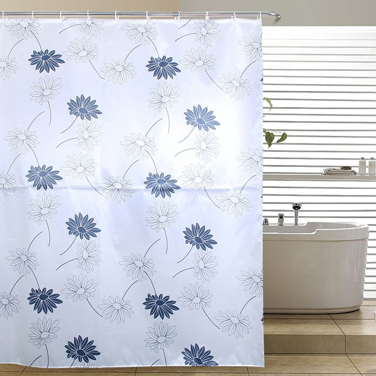 Thickened small curtain set bathroom hanging curtain waterproof mouldproof perforated toilet curtain cloth bath partition curtain