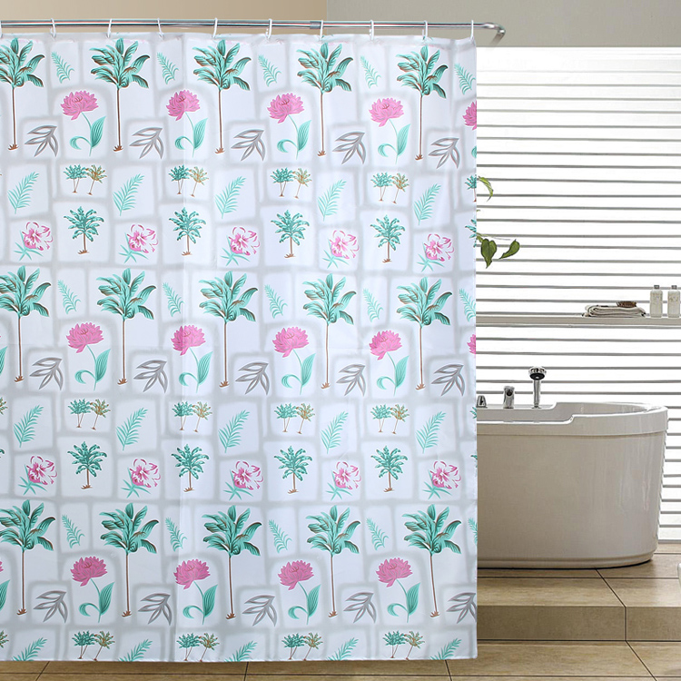Thickened small curtain set bathroom hanging curtain waterproof mouldproof perforated toilet curtain cloth bath partition curtain