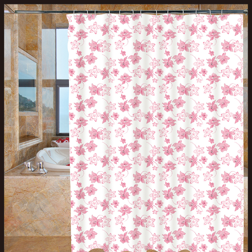 1.8*1.8 Bathroom Waterproof Mildew Shower Curtain Cloth Bath Punch-Free Shower Room Partition Hanging Curtain Bathroom Shower Curtain
