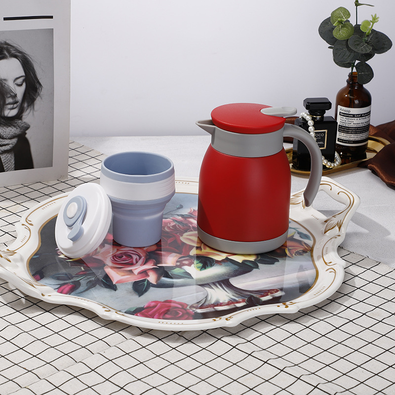 Manufacturers Direct round tray kitchen pastry tray tray imitation porcelain tray creative wholesale